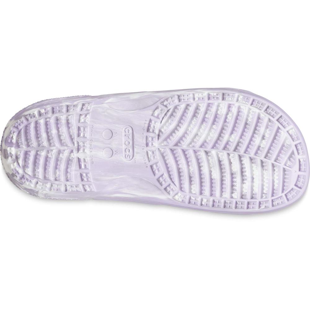 Purple Men's Crocs Classic Marbled Sandals | NZ 1242ZUTG